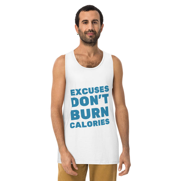 Men’s Premium Tank Top – No Excuses Gift for Lifters - - Tank Tops