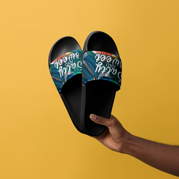 Bold Gift for Him – “Salty & Sweet” Men’s Slides - - Slides