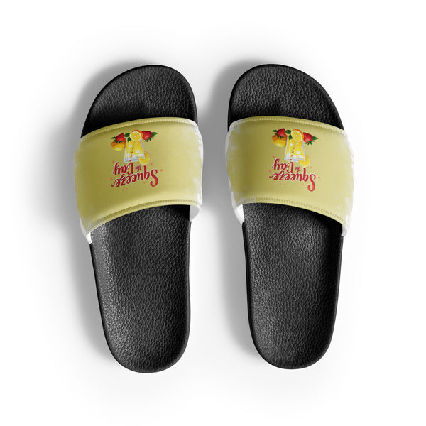 Gift for Him – “Squeeze the Day” Men’s Slides - Black - Slides