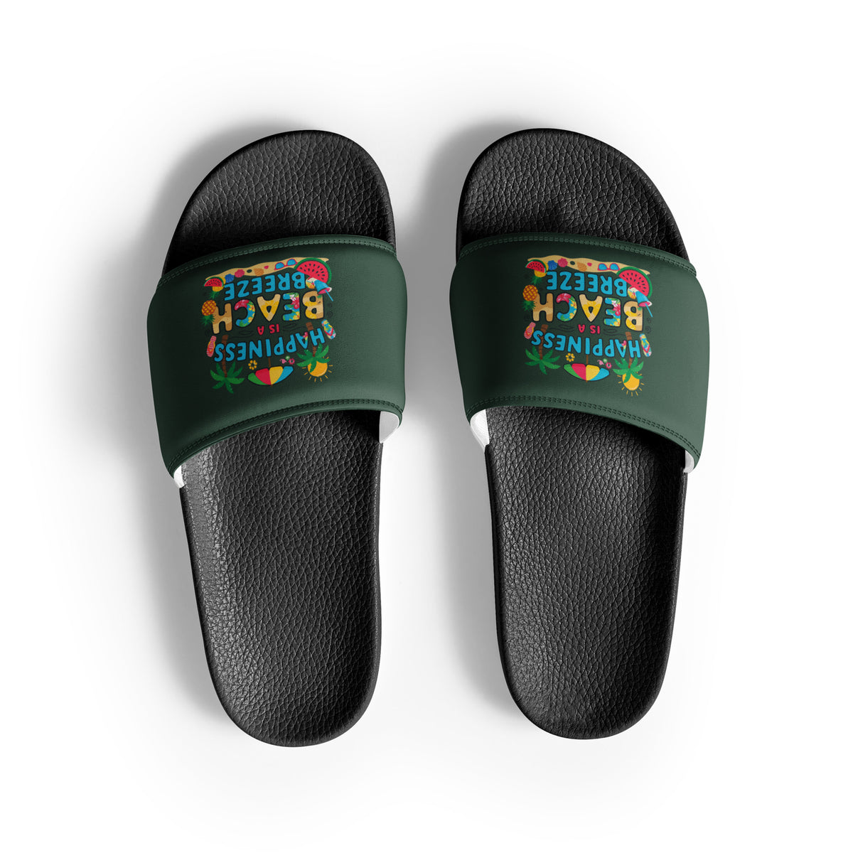 Summer Vibes Slides – Best Friend Gift for Him - Black - Slides