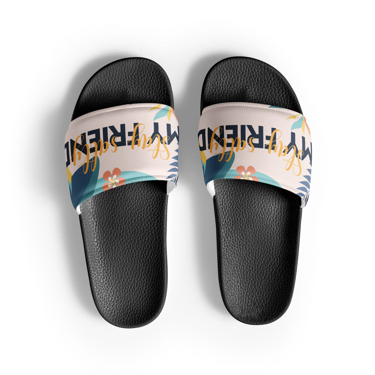 Gift for Him – “Stay Salty” Men’s Slides - Black - Slides