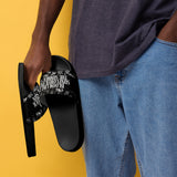 Gift for Him – “Bloom in Black” Men’s Slides - - Slides
