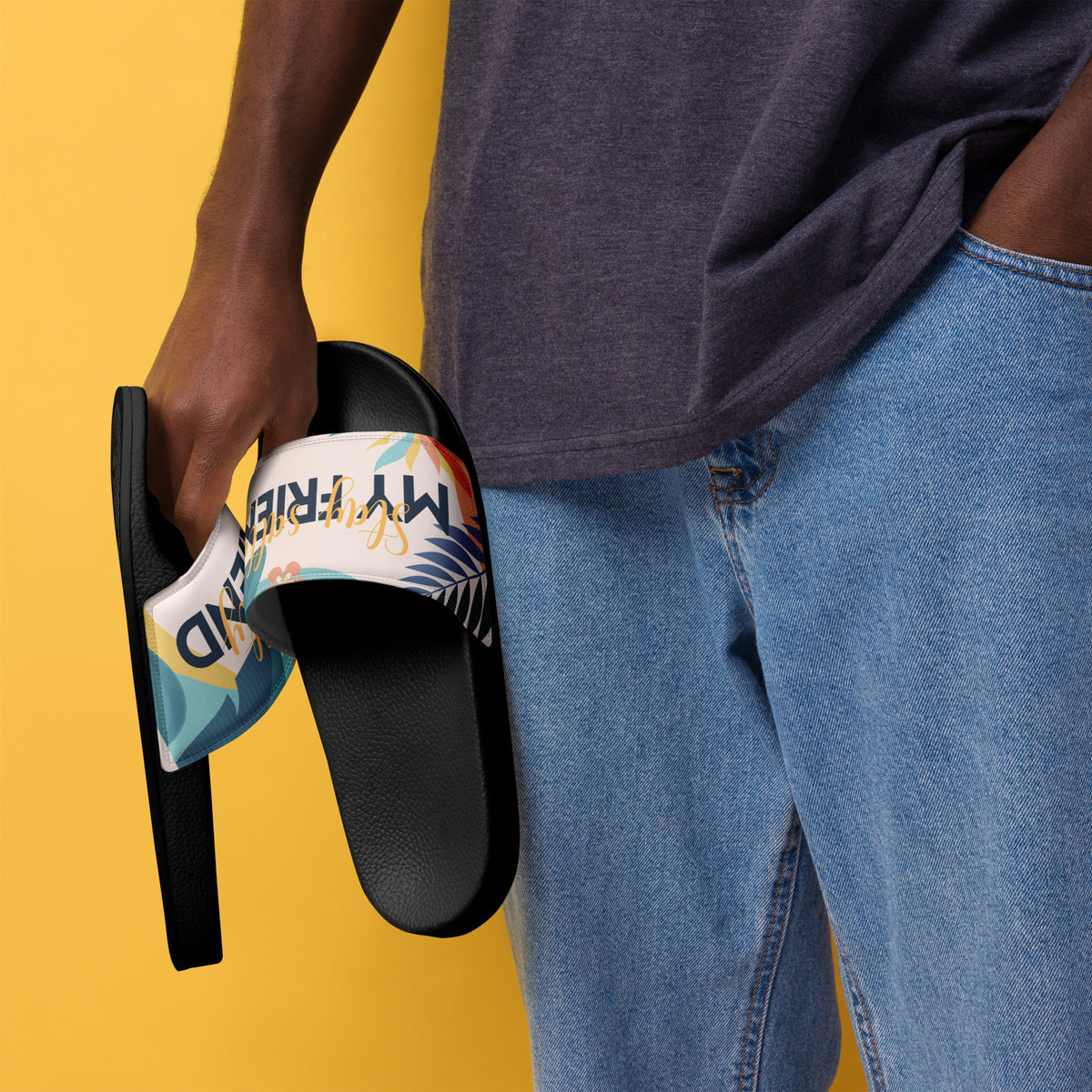 Gift for Him – “Stay Salty” Men’s Slides - - Slides