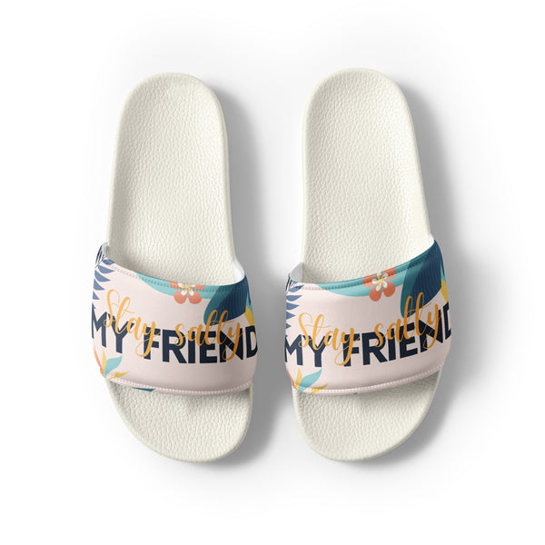 Gift for Him – “Stay Salty” Men’s Slides - - Slides