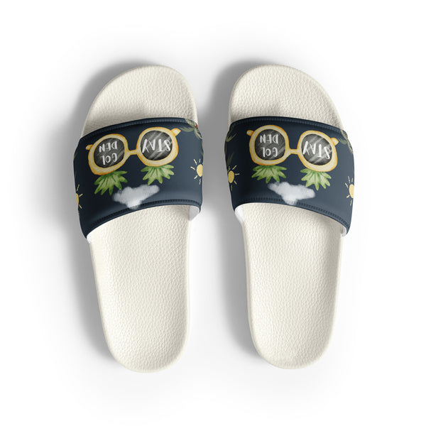 Stay Golden Pineapple Slides – For Your Brightest Bond - White - Slides
