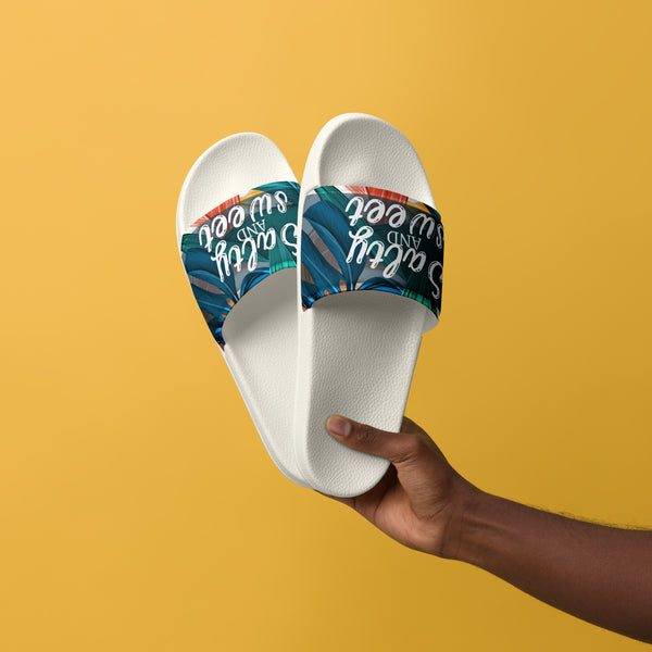 Bold Gift for Him – “Salty & Sweet” Men’s Slides - - Slides