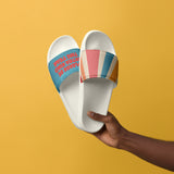 Gift for Him – “Retro Kindness” Men’s Slides - White - Slides