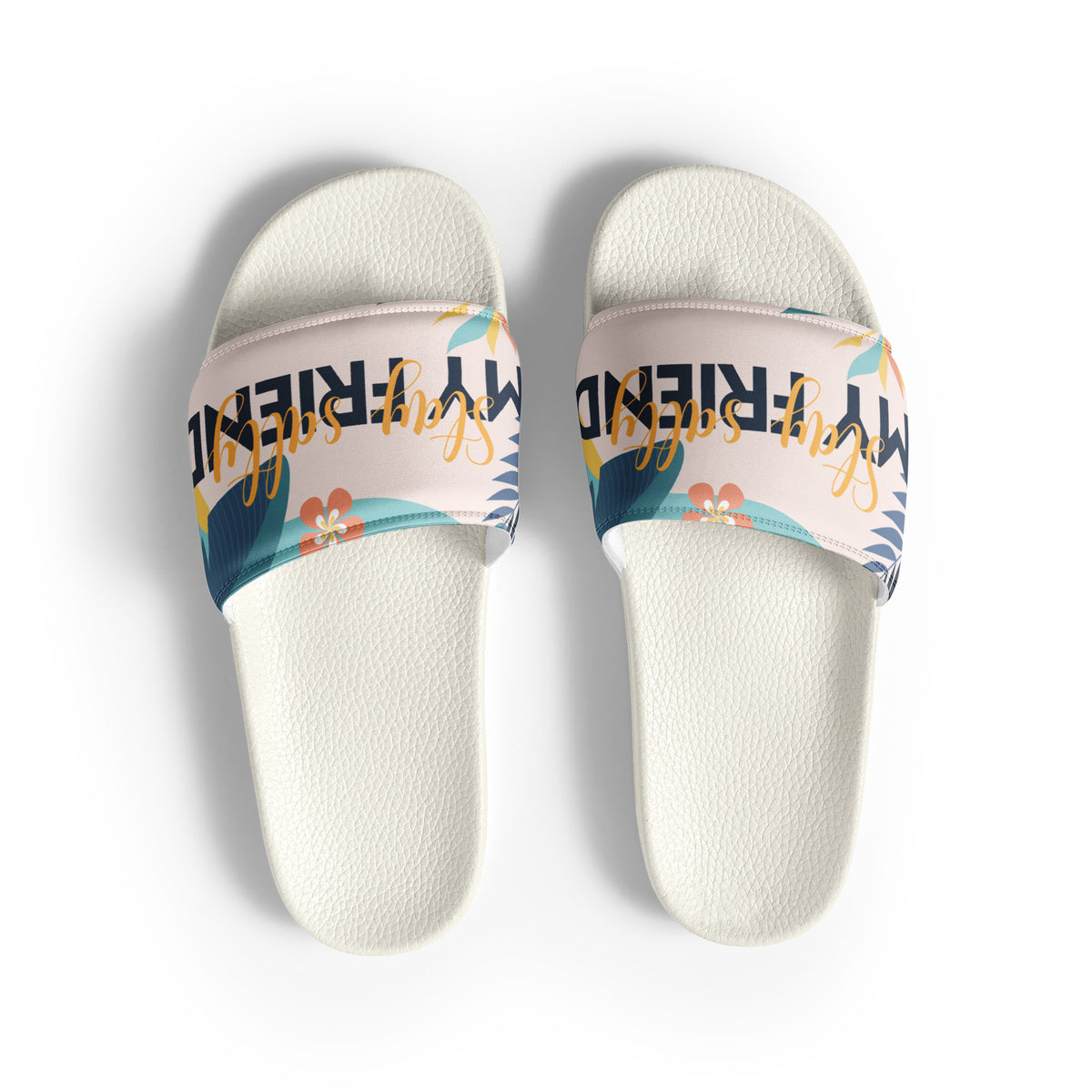 Gift for Him – “Stay Salty” Men’s Slides - White - Slides