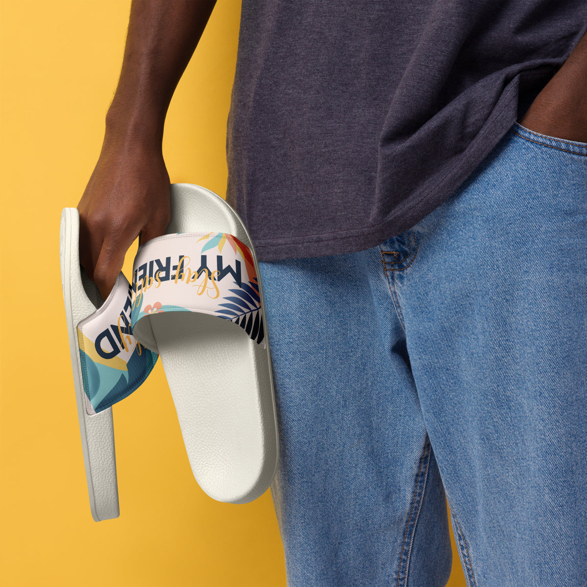 Gift for Him – “Stay Salty” Men’s Slides - - Slides