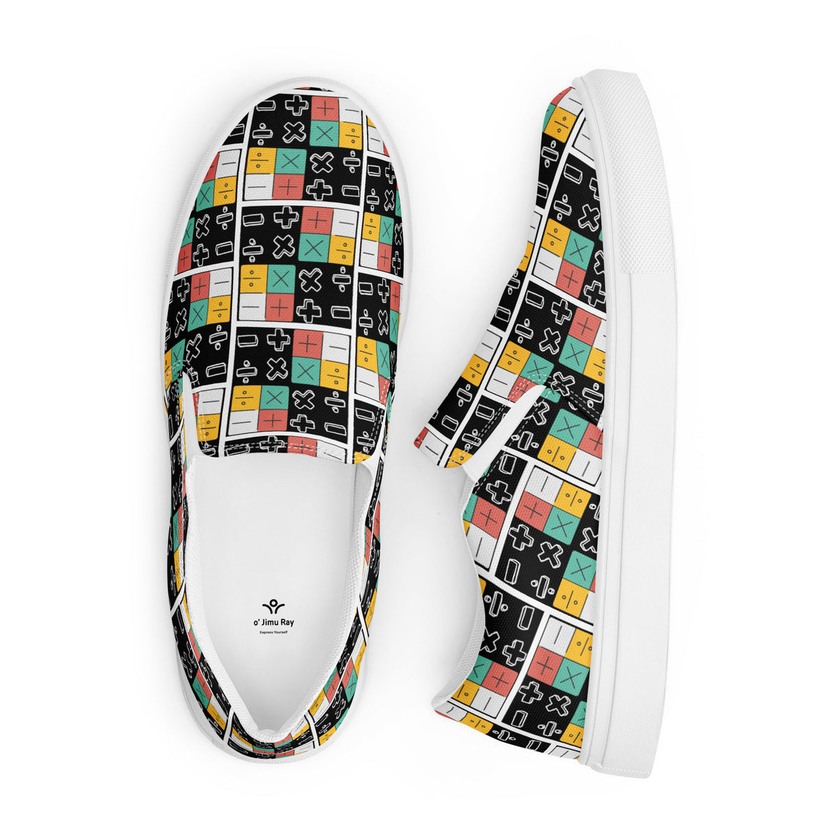 Multiply Your Style - Math Pattern Slip-Ons - - shoes