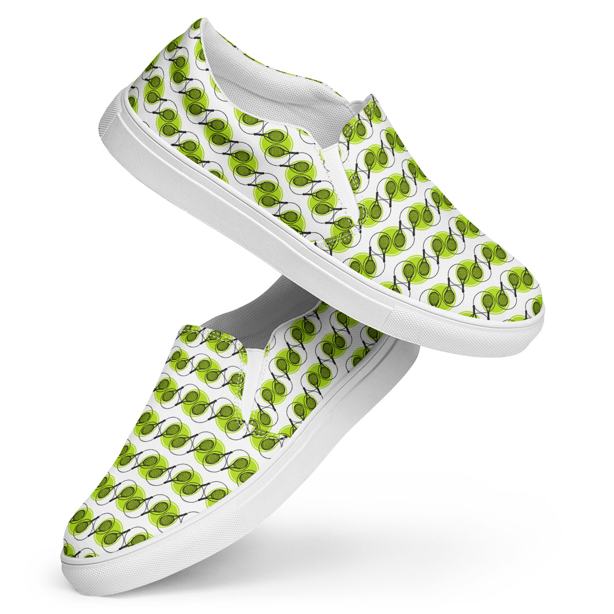 Serve Bold Looks with Tennis-Themed Slip-On - - shoes