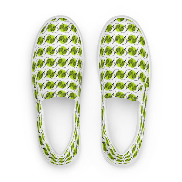 Serve Bold Looks with Tennis-Themed Slip-On - - shoes