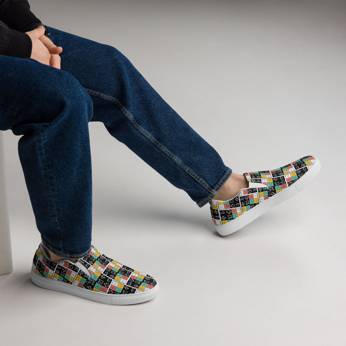 Multiply Your Style - Math Pattern Slip-Ons - - shoes