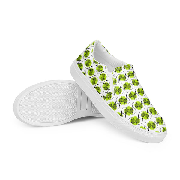 Serve Bold Looks with Tennis-Themed Slip-On - - shoes