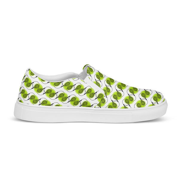 Serve Bold Looks with Tennis-Themed Slip-On - - shoes