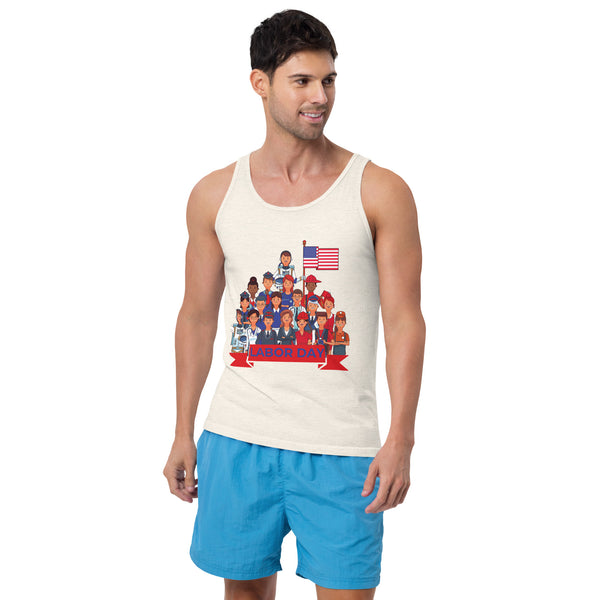 Labor’s Legacy - Vibrant Men’s Tank - Oatmeal Triblend - Tank Tops