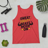 Beast Mode Men’s Tank Top for Gym Lovers - Red Triblend - Tank Tops