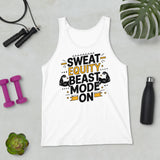Beast Mode Men’s Tank Top for Gym Lovers - White - Tank Tops