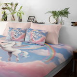 Wings of Fantasy - Cotton Satin Unicorn Bedding - - Blankets