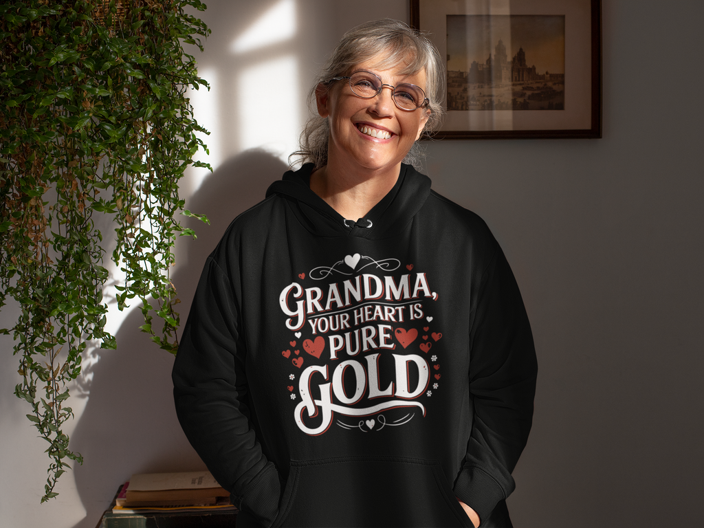 Pure Gold Heart - A Special Gift for Grandma - - Hoodies