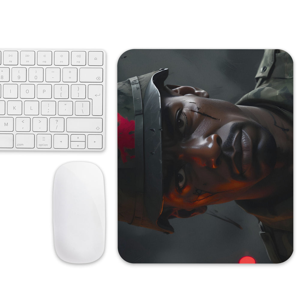 Warrior's Gaze - Command Your Game with Precision - Default Title - Mouse Pads