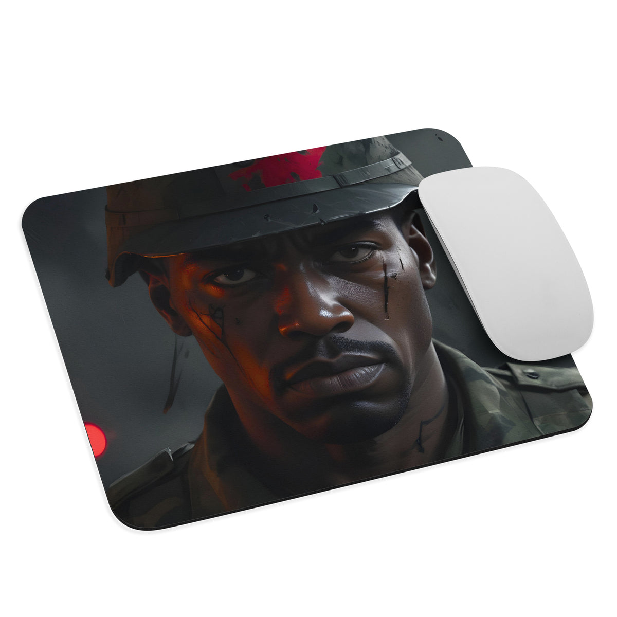 Warrior's Gaze - Command Your Game with Precision - - Mouse Pads