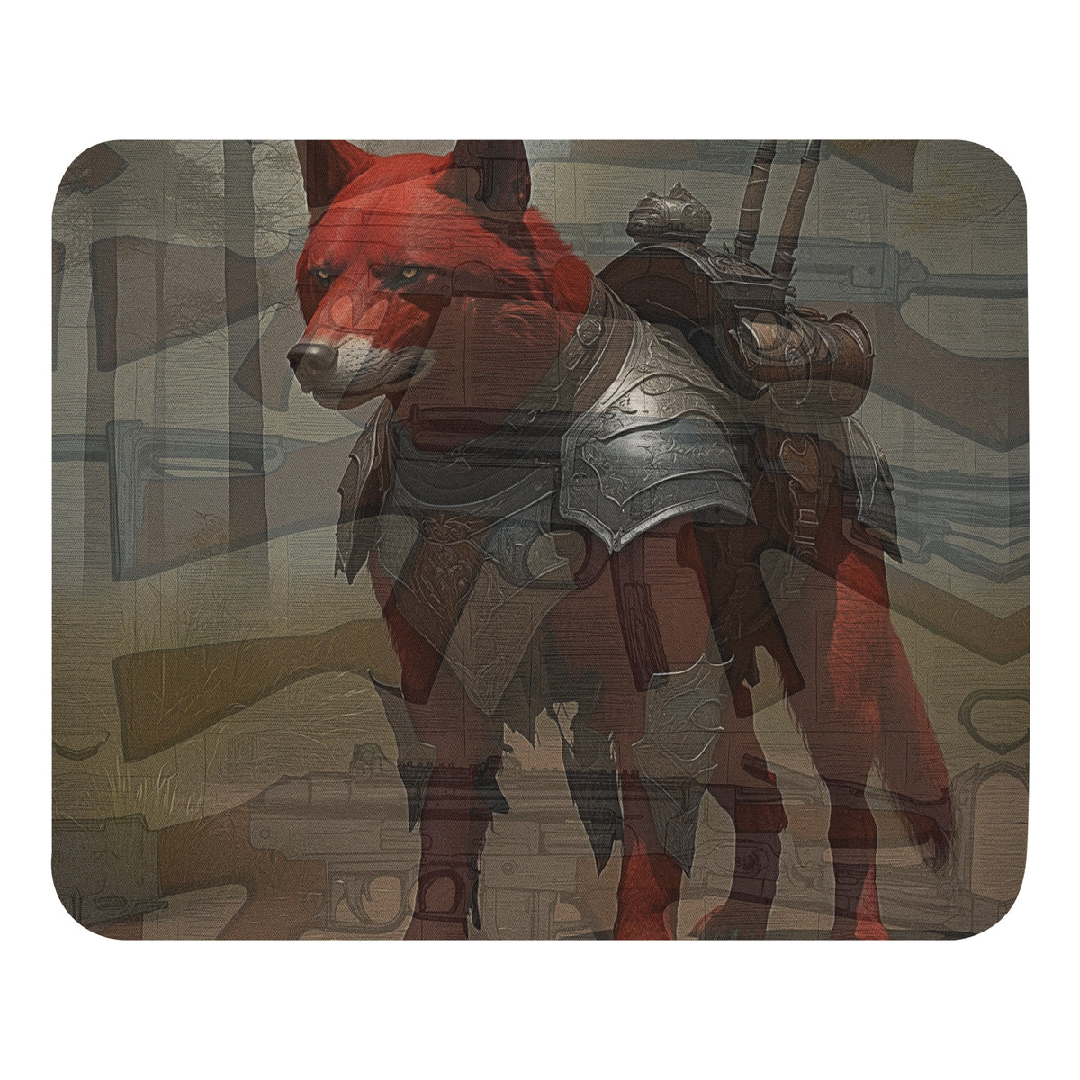 Untamed Spirit - Bold Red Wolf - - Mouse Pads