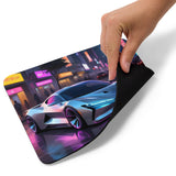 Rev Up Your Workspace - Sleek Silver Car - - Mouse Pads