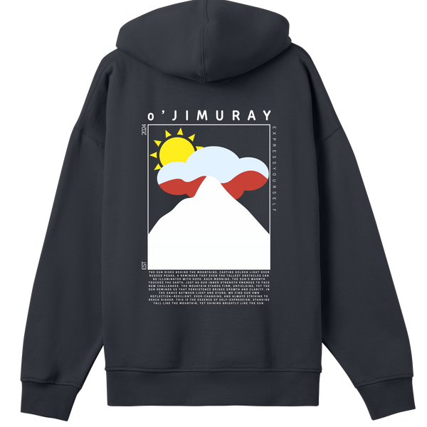 Sun & Cloud Boxy Hoodie - - Hoodies