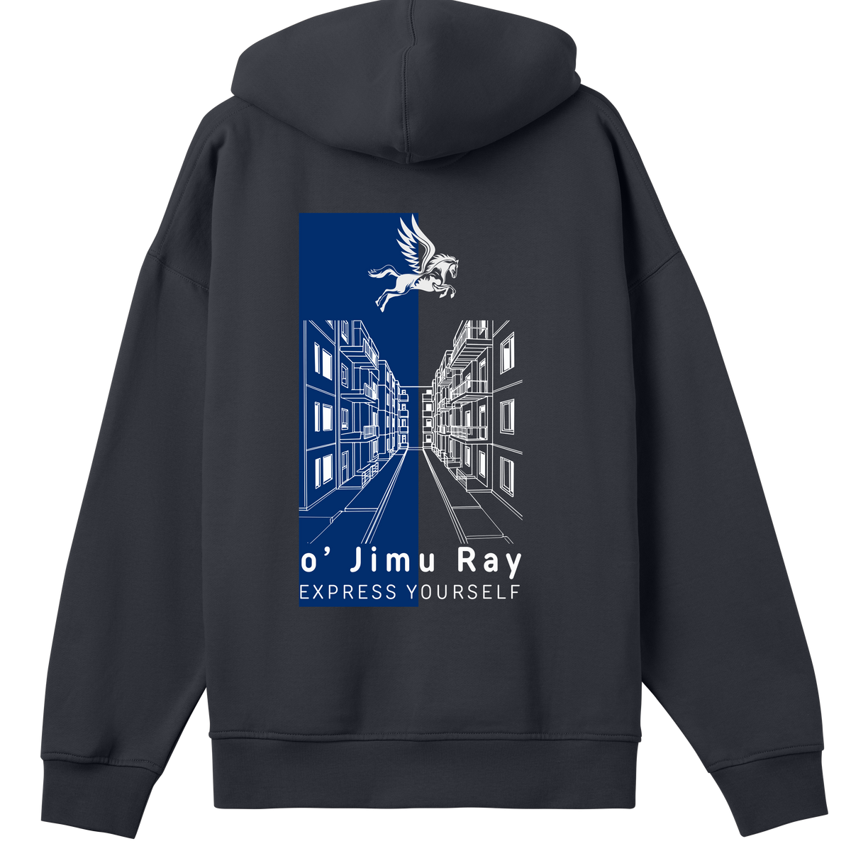 City Scape Wings - The o' Jimu Ray Hoodie - - Hoodies