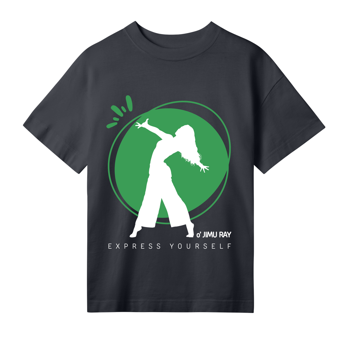 Evening Echo - Bold Dance Oversized Tee - Off black women - T-Shirts