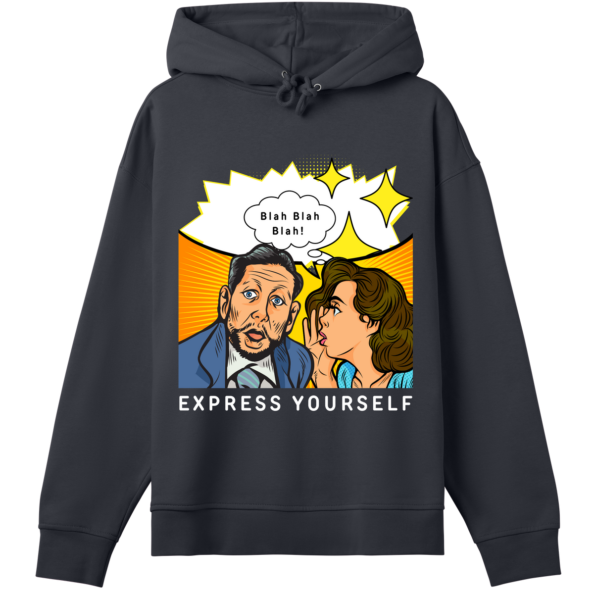 Express Yourself - Blah Blah Hoodie - Off black women - Hoodies