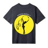 Graceful Movement - Oversized Tee - Off black women - T-shirts