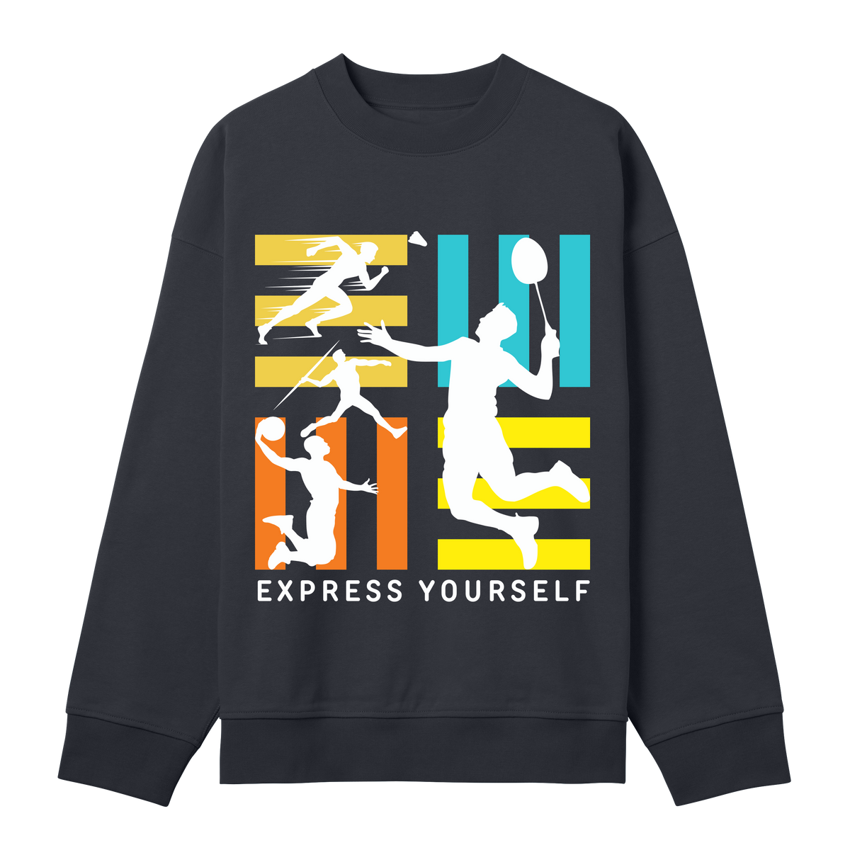 Energetic Play Boxy Hoodie - Off black men - Sweatshirts