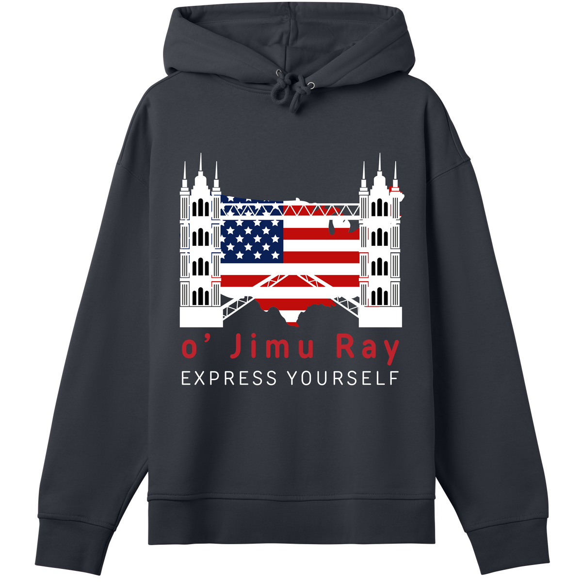 Patriotic Build - o' Jimu Ray Liberty Hoodie - Off black women - Hoodies