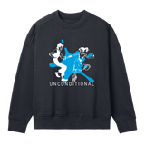 Unconditional Art - Blue Splash Sweatshirt - Off black women - Sweatshirts