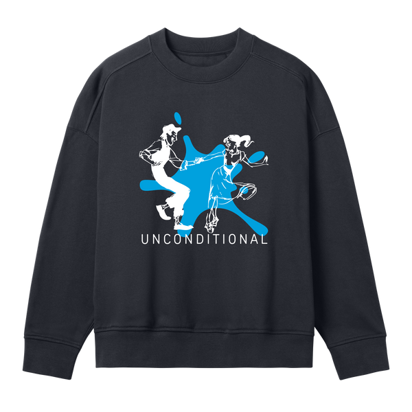 Unconditional Art - Blue Splash Sweatshirt - Off black women - Sweatshirts