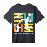 Active Expression - Sporty Oversized T-Shirt - Off black women - T-shirts