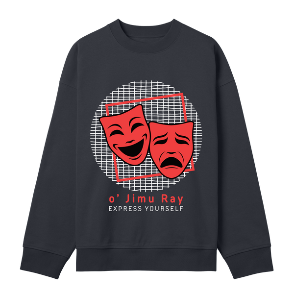 Theatrical Expression Boxy Sweatshirt - Off black men - Sweatshirts