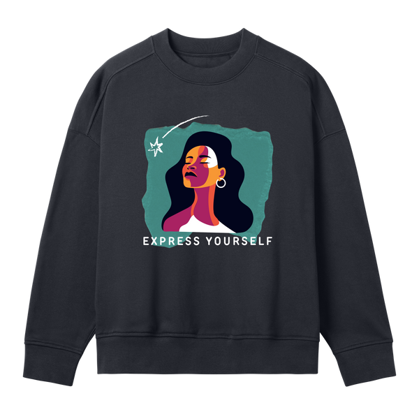 Whimsical Beauty - Bold Sweatshirt - Off black women - Sweatshirts