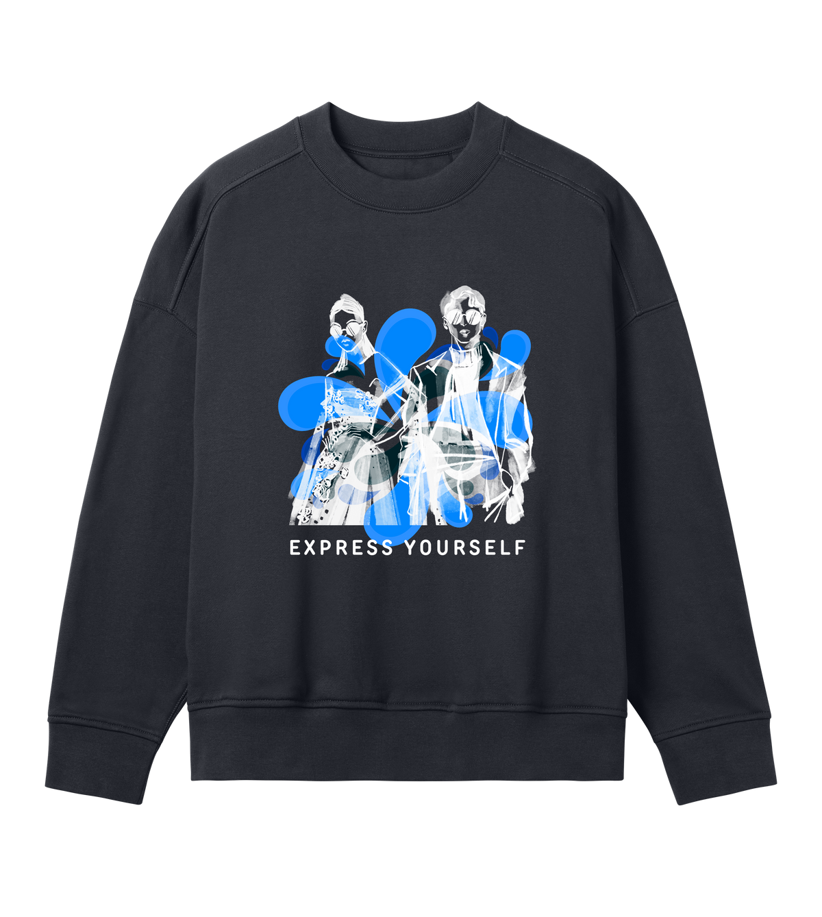 Vivid Style - Oversized Sweatshirt - Off black women - Sweatshirts