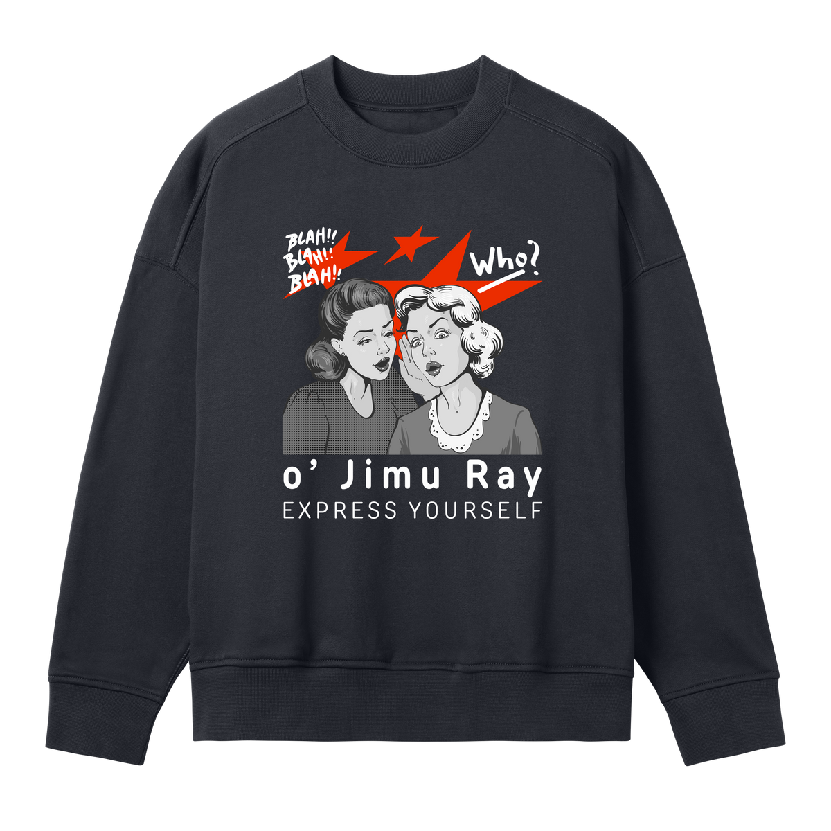 Gossip Glam Oversized Sweatshirt - Off black women - Sweatshirts