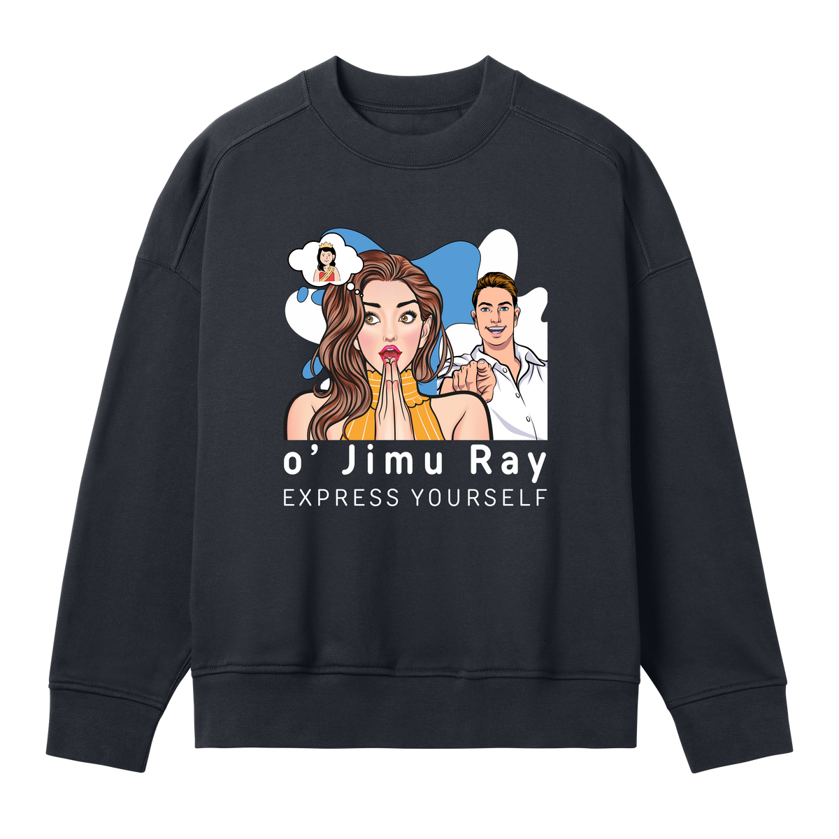 Whimsical Daydreams Sweatshirt - Off black women - Sweatshirts