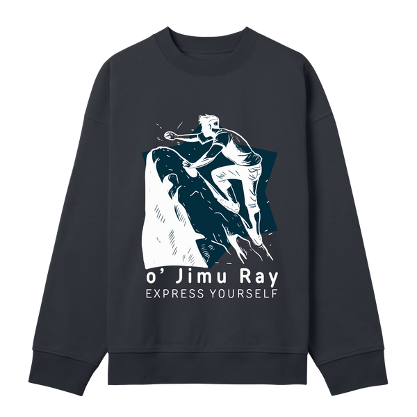 Climb High - Bold Boxy Sweatshirt - Off black men - Sweatshirts