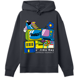 Smile! Retro Oversized Hoodie - Off black women - Hoodies