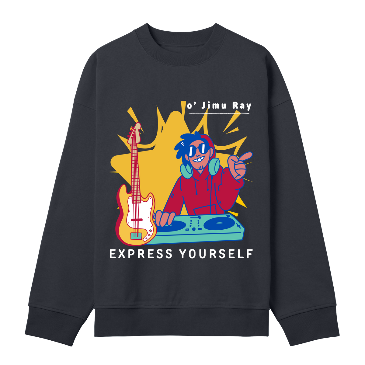 DJ Groove - Express Yourself Sweatshirt - Off black men - Sweatshirts