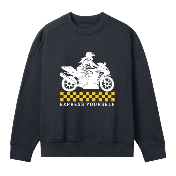 Fearless Racing Style - Minimalist Sweatshirt - Off black women - Sweatshirts