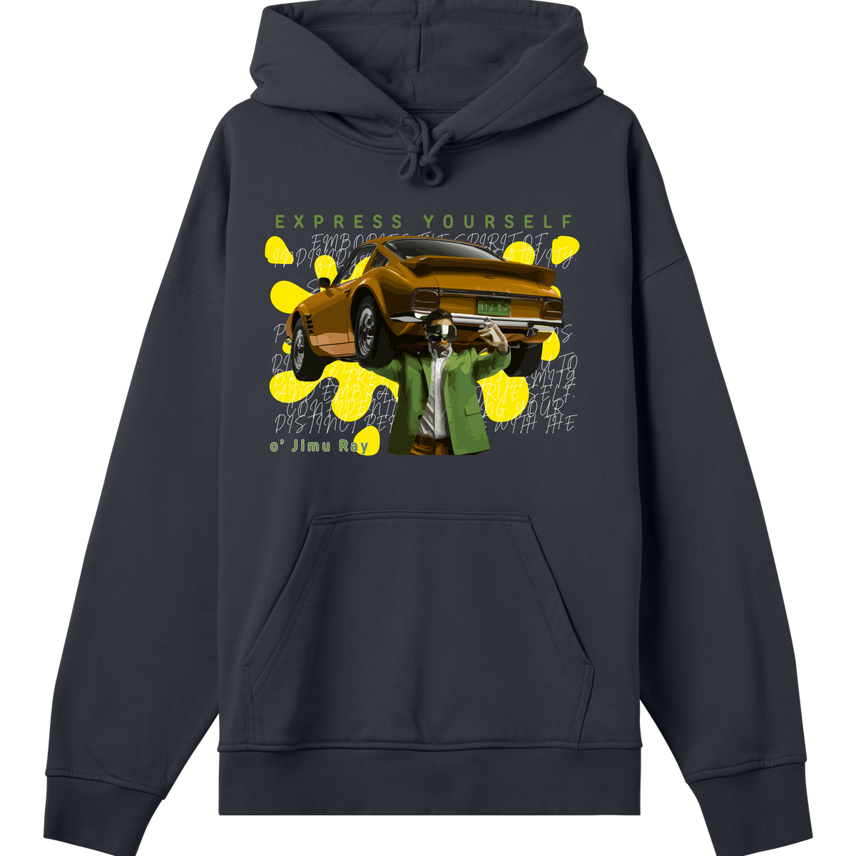 Carried by Confidence - o' Jimu Ray’s Iconic Hoodie - Off black men - Hoodies