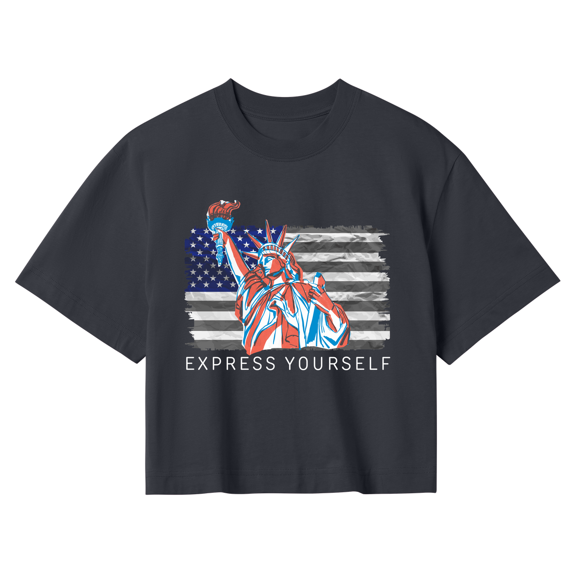 Liberty Unleashed Crop Top - 4th July Edition - Off black women - Crop Top