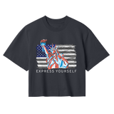 Liberty Unleashed Crop Top - 4th July Edition - Off black women - Crop Top